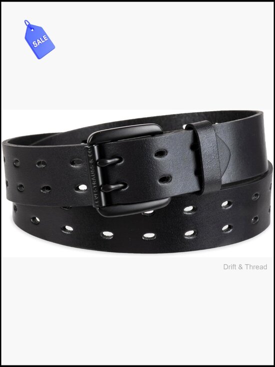 Fully Adjustable Double Prong Buckle Belt - Faux Leather